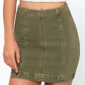 Free People | Green Mini Skirt